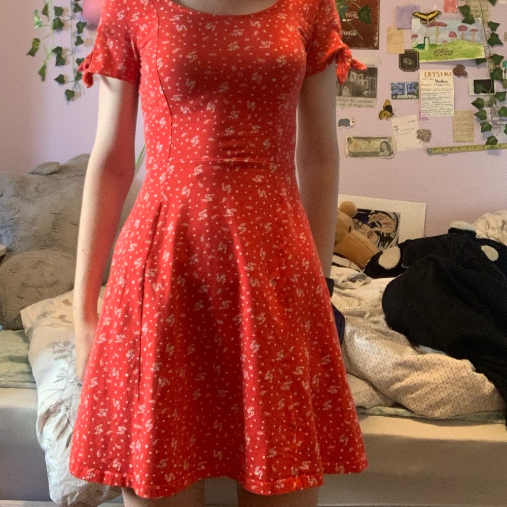 super dry red dress